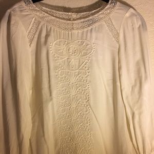 White Embroidered Blouse